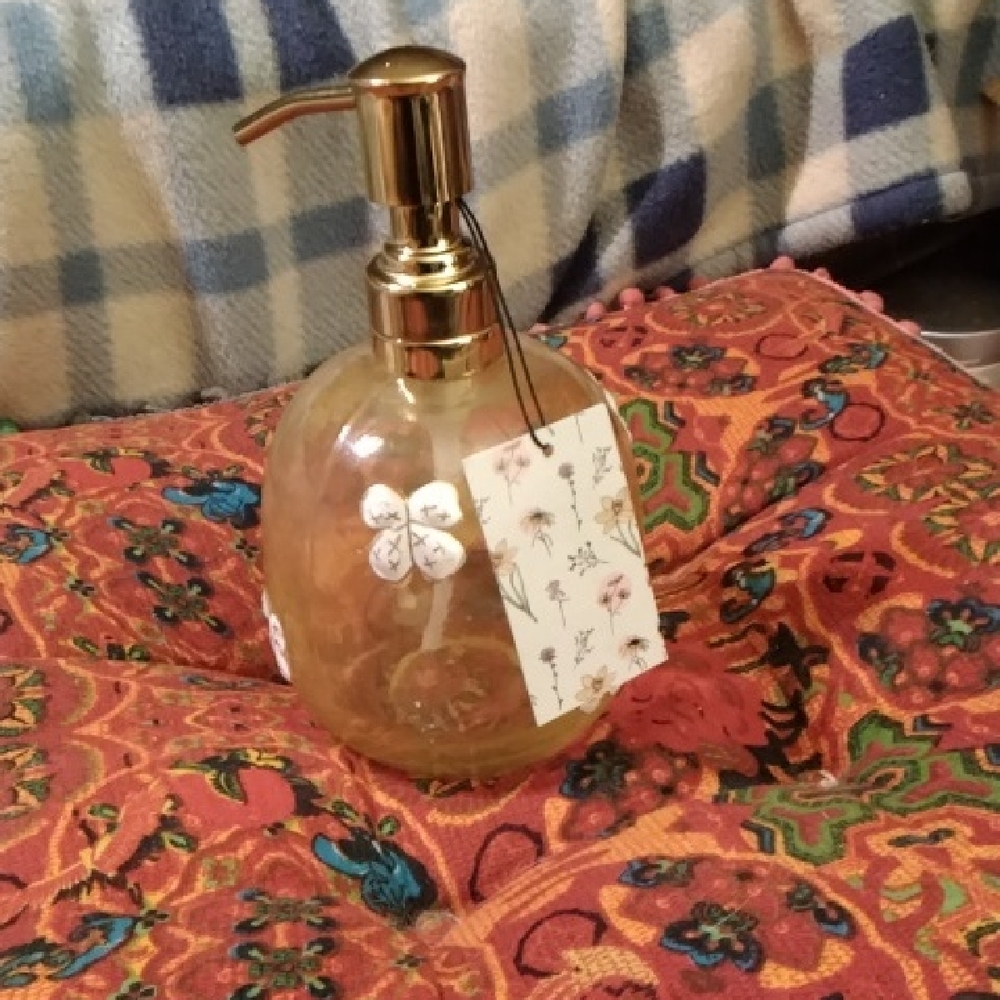 Luxurious Gold Glass Hand Soap Dispenser